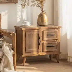 كومدينة بتصميم تقليدي 35سم باللون البني