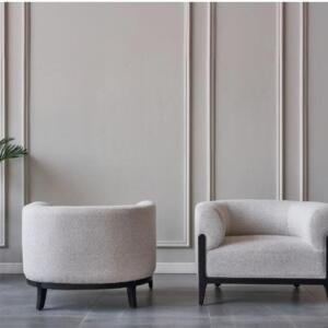 طقم كنب مونتاري الأبيض