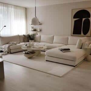 ركنة كلاود للراحة الاستثنائية كتان بتصميم عصري وأبعاد كبيرة